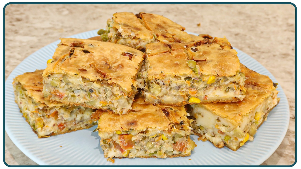 Torta de sardinha pronta para servir