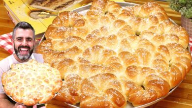 Rosquinha de algodão fofinha e dourada